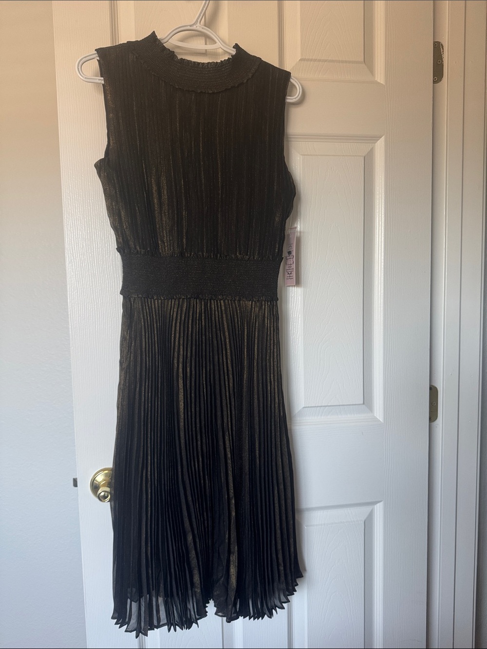 Nanette Lepore Metallic Black Sleeveless Dress